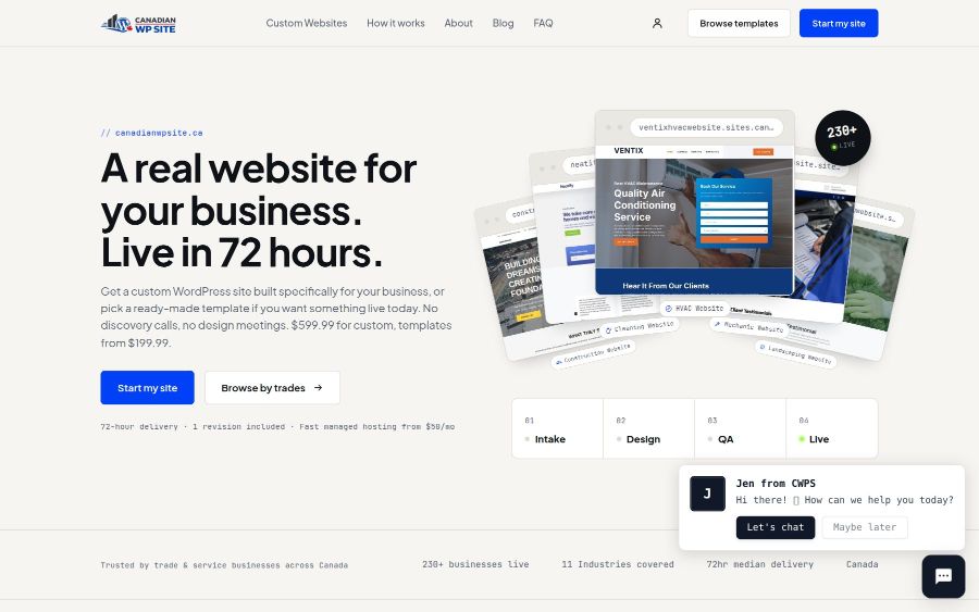 Canadian WP Site screenshot