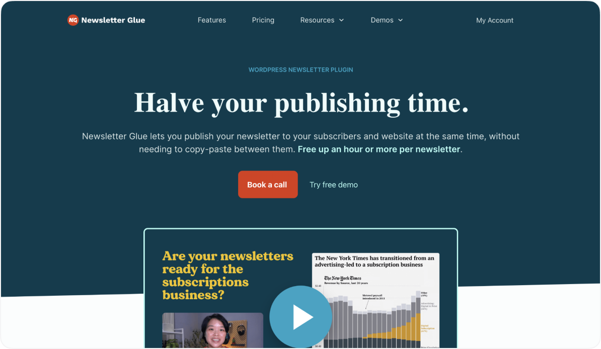 Newsletter Glue screenshot