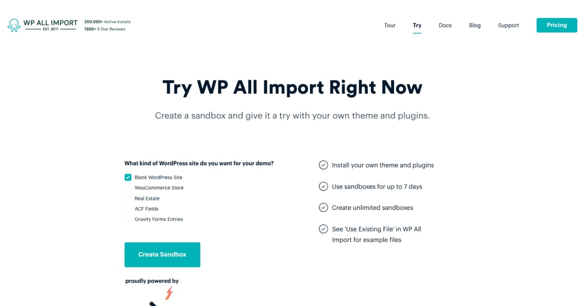 WP All Import screenshot