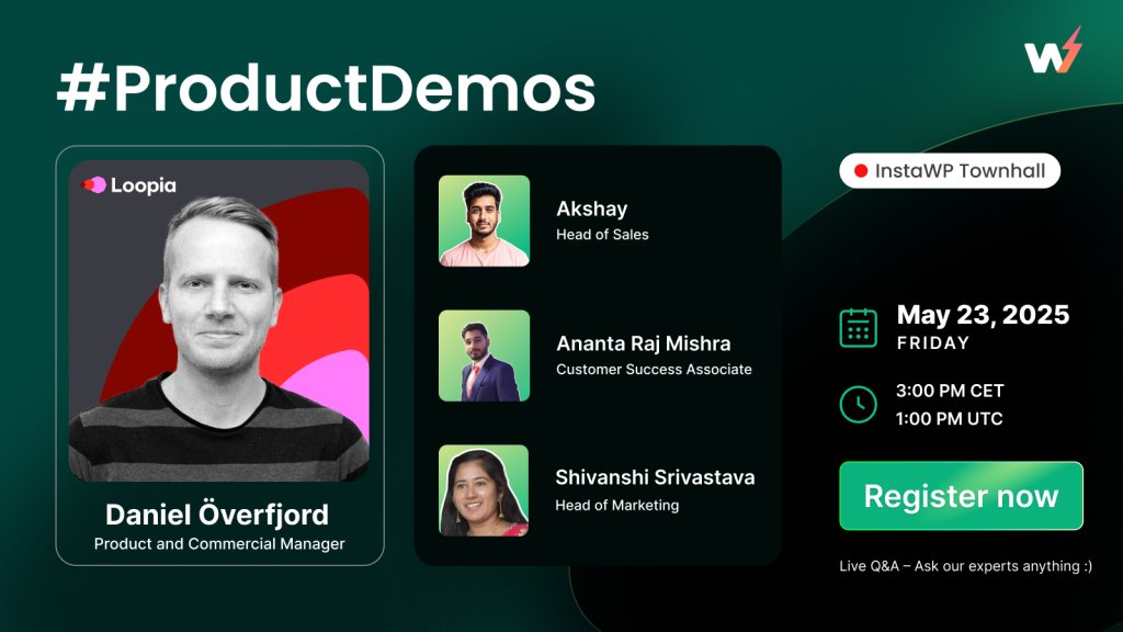 InstaWP Townhall #ProductDemos