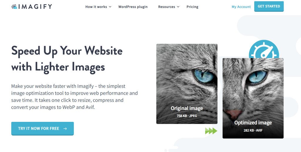 Screenshot of Imagify, the best WordPress blog plugin for automatic image optimization.