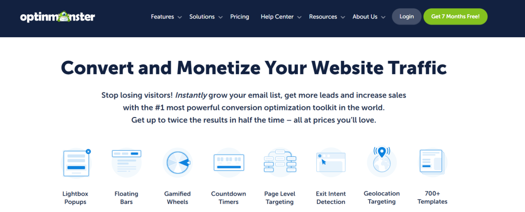 Screenshot of OptinMonster, the best WordPress blog plugin for growing email lists and lead generation