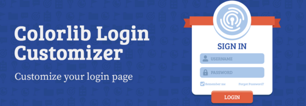 "Screenshot of Custom Login Page Customizer, a custom WordPress plugin supporting WordPress customization by personalizing the login page design
