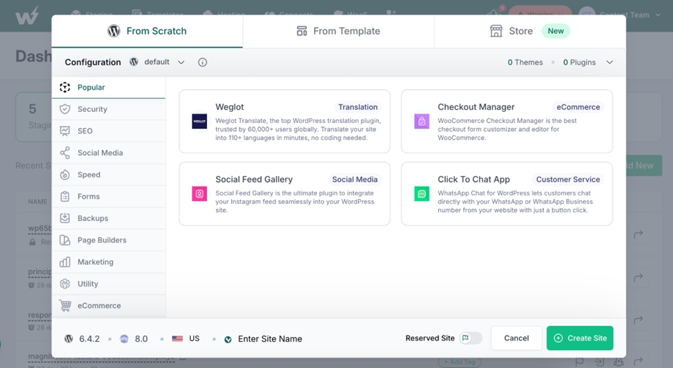 Create a site from scratch using InstaWP Create a site from scratch using InstaWP