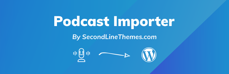 Homepage screenshot of Podcast Importer SecondLine - Best Podcast WordPress Plugin