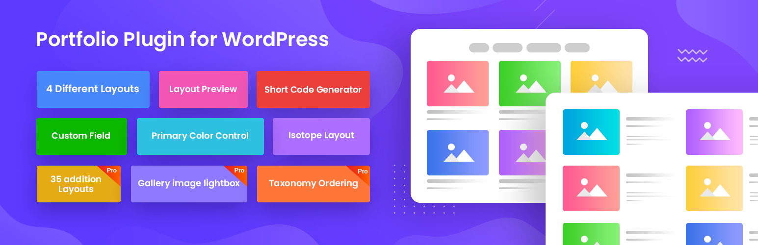Homepage screenshot of the best portfolio WordPress plugin - Portfolio.
