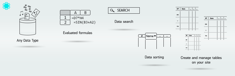 Screenshot of Data Tables Generator by Supsystic WordPress table plugin homepage