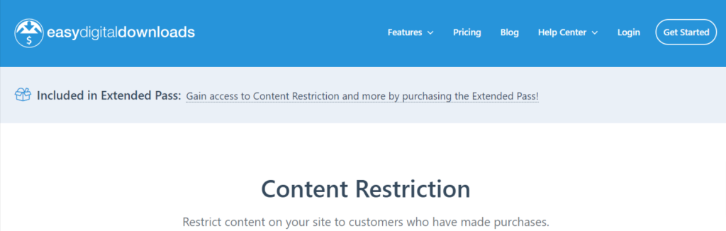 Content Restriction: Image illustrating how content is restricted based on purchase, showcasing a feature of one of the best Easy Digital Downloads extensions for exclusive access.