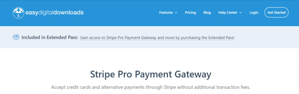 EDD Stripe Pro: Image displaying advanced payment options and settings offered by this best Easy Digital Downloads extensions for enhanced payment processing.
