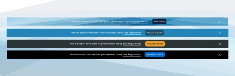 TopBar Call To Action – A sleek WordPress call to action plugin for top bar notifications