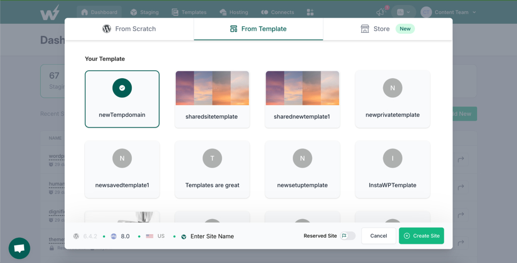 Building a Site from Template in InstaWP Building a Site from Template in InstaWP
