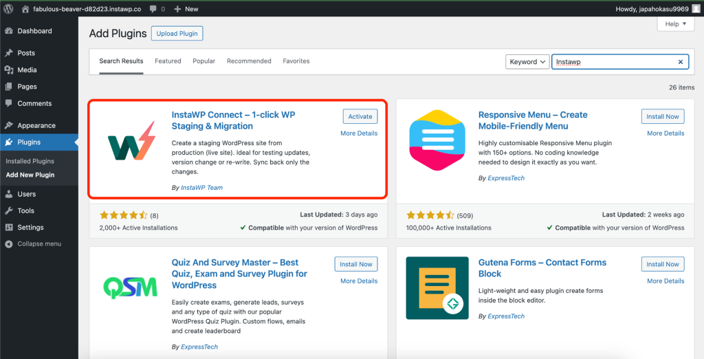 InstaWP Connect staging plugin for WordPress InstaWP Connect staging plugin for WordPress
