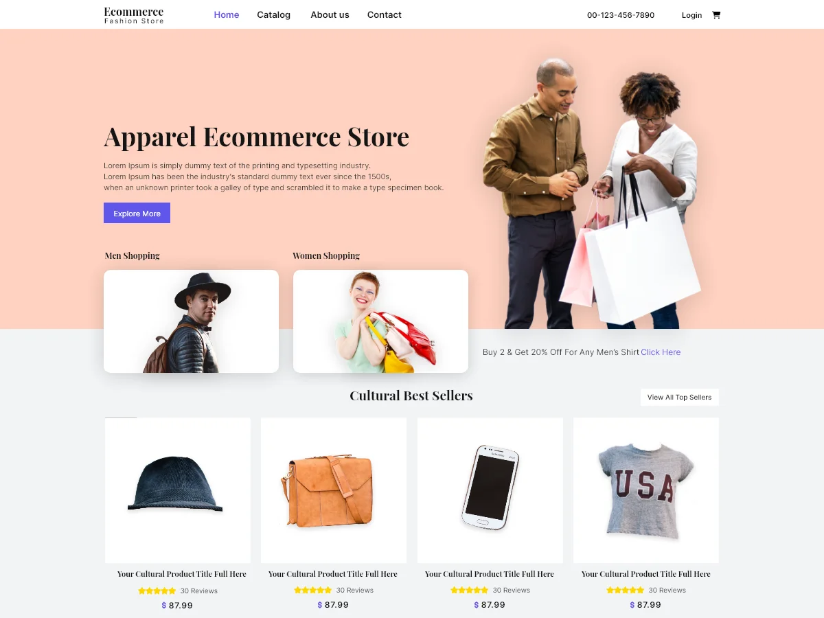 Apparel Ecommerce Store - Fashion & Apparel WordPress Theme