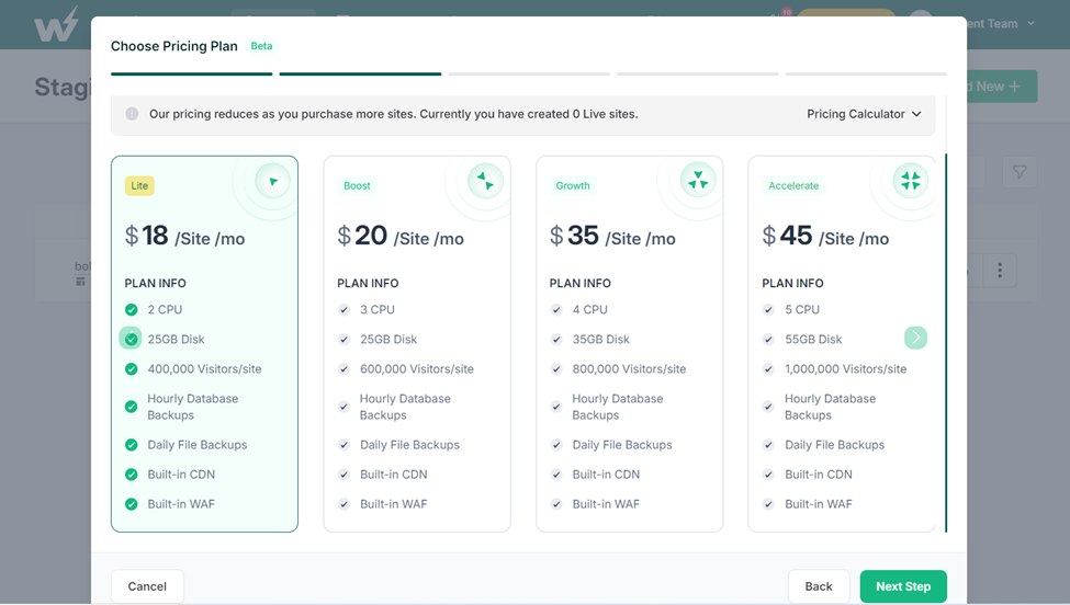 Choosing a hosting plan