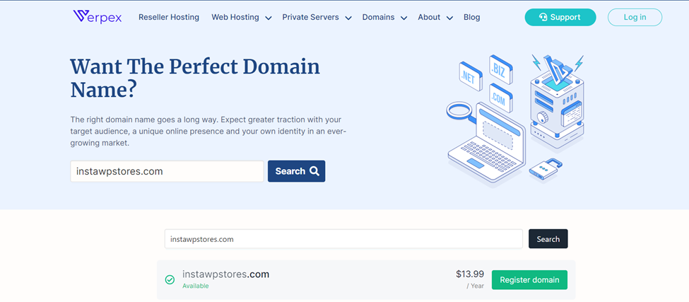  Domain name search