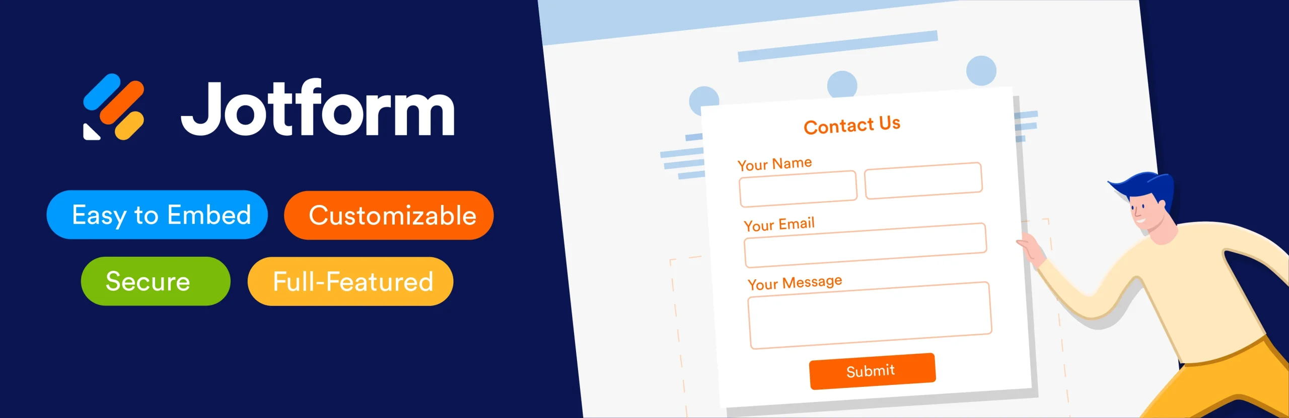 Homepage screenshot of the best WordPress order form plugin – Jotform Online Forms.