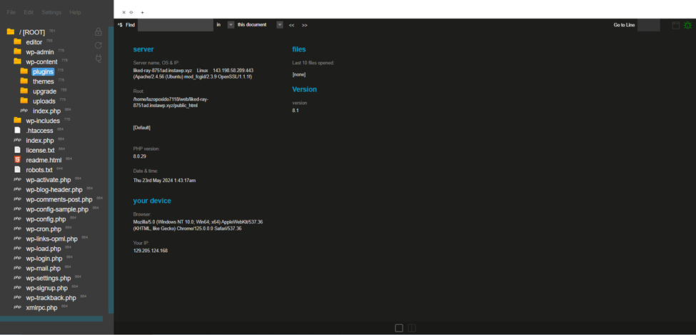 Editing WordPress files in Code Editor