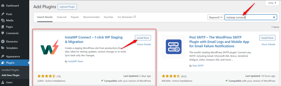 InstaWP Connect in WordPress plugin repo