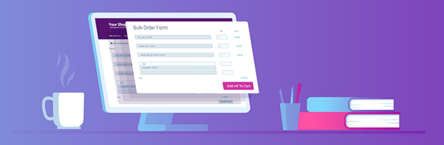 Homepage screenshot of the best WordPress order form plugin – Bulk Order Form for WooCommerce