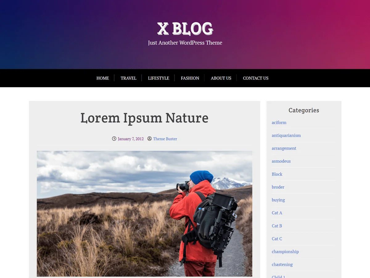 X Blog - Smart WordPress Blog Theme