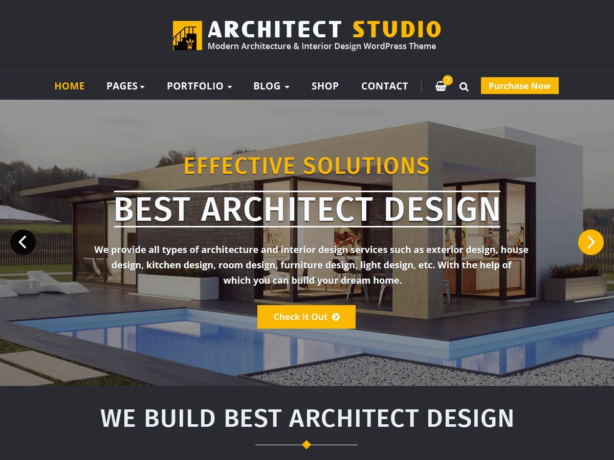 Modern Architect Studio WordPress Theme