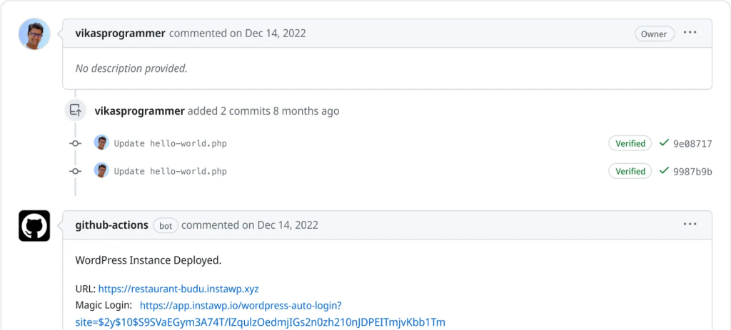 GitHub Actions GitHub Actions