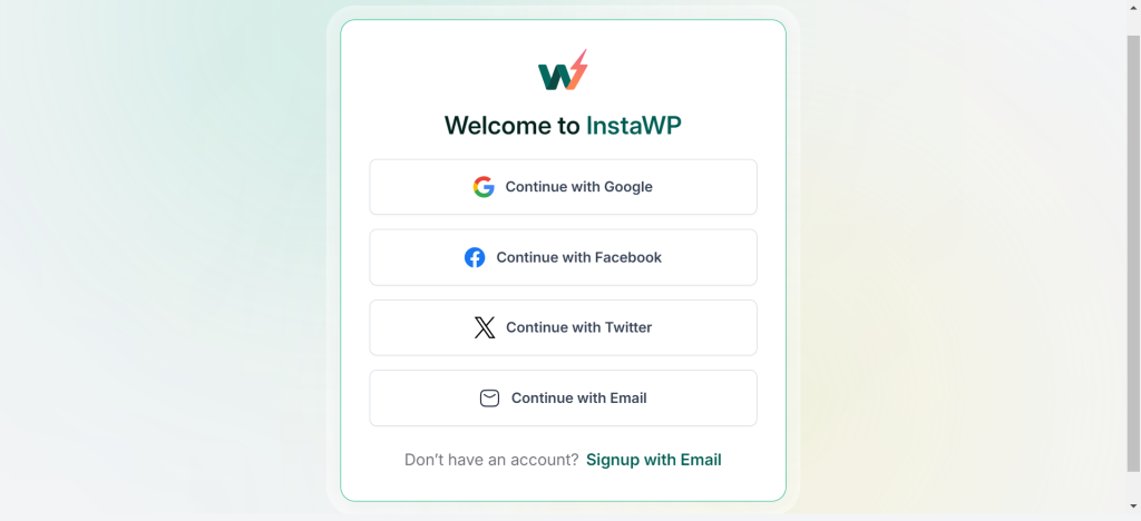 Instawp add new staging site