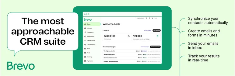 Brevo email campaign builder and SMTP settings – best WP Mail SMTP alternative with marketing automation