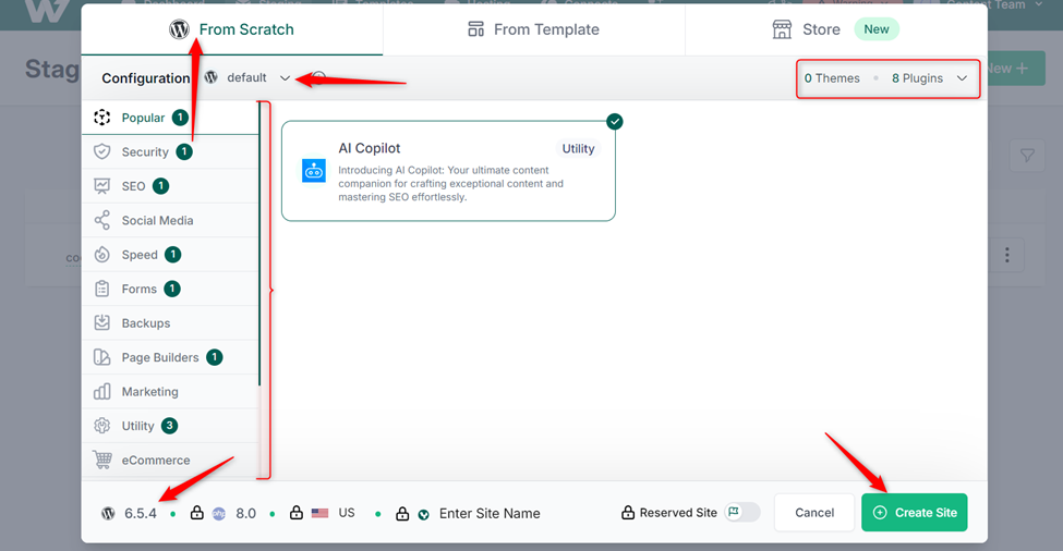 Creating staging site from scratch Creating staging site from scratch