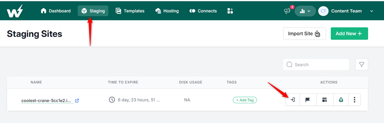 Magic login from InstaWP dashboard Magic login from InstaWP dashboard