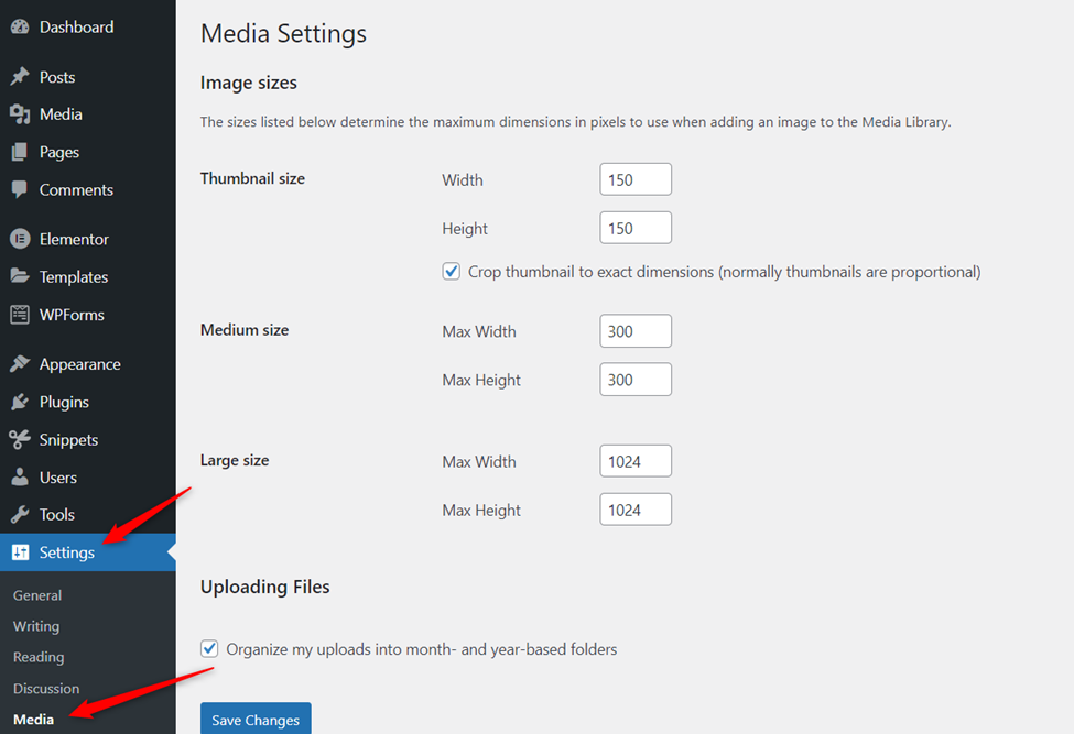 Configuring Media Settings Configuring Media Settings