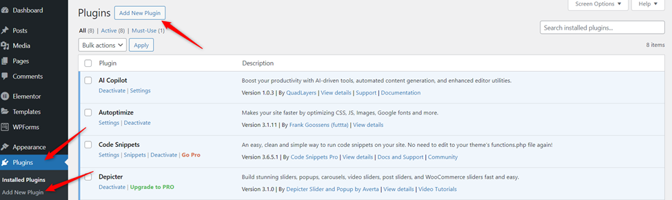 Adding a new WordPress plugin Adding a new WordPress plugin