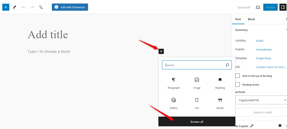 Adding items to content Adding items to content