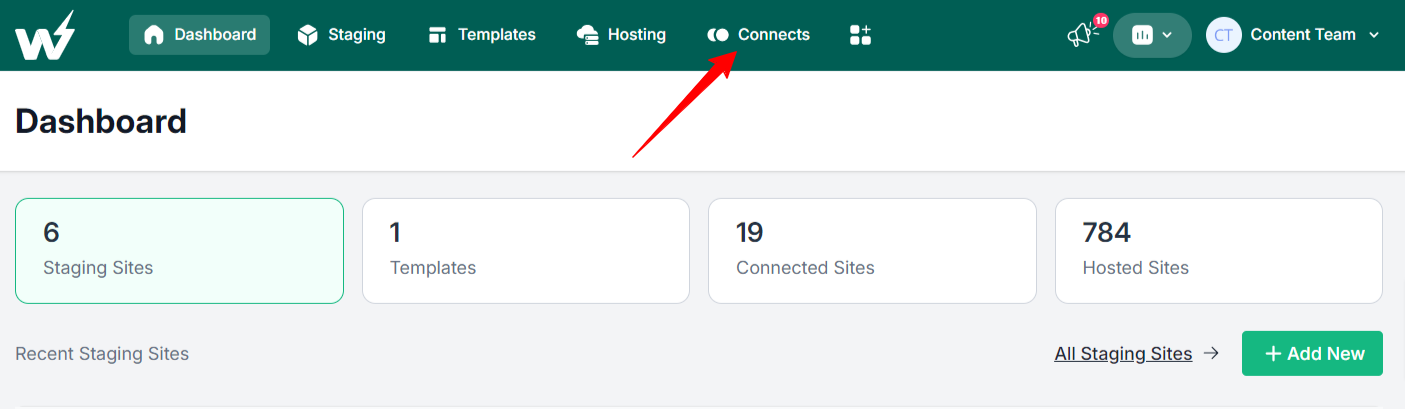 Create staging site