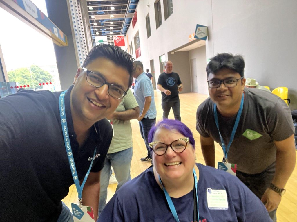 Vikas Singhal taking selfie with Michelle Frechette and other community member. Vikas Singhal taking selfie with Michelle Frechette and other community member.