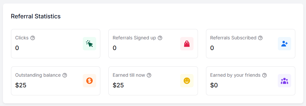 Referral Statistics - InstaWP