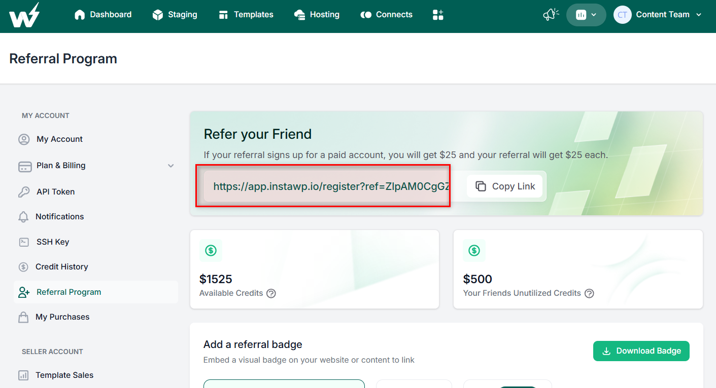 InstaWP Referral Program InstaWP Referral Program