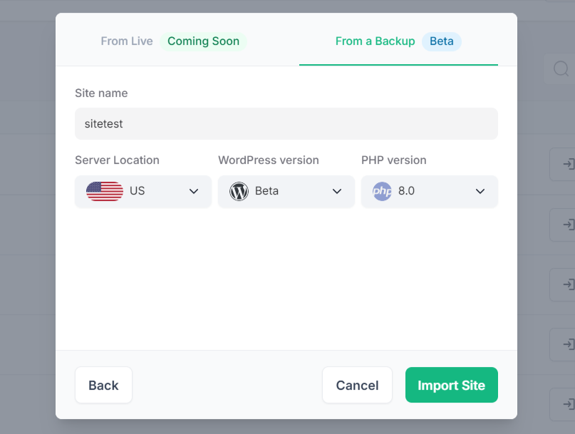 Configure the settings