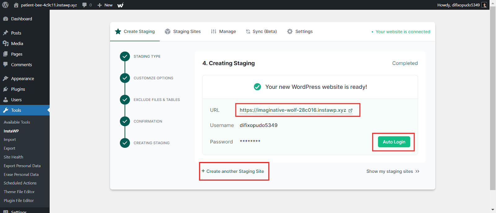 Migrate Staging Site