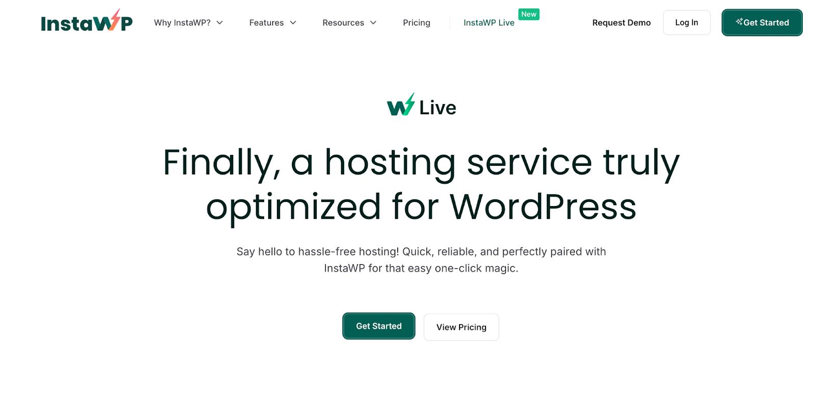 InstaWP hosting page Screen InstaWP hosting page Screen