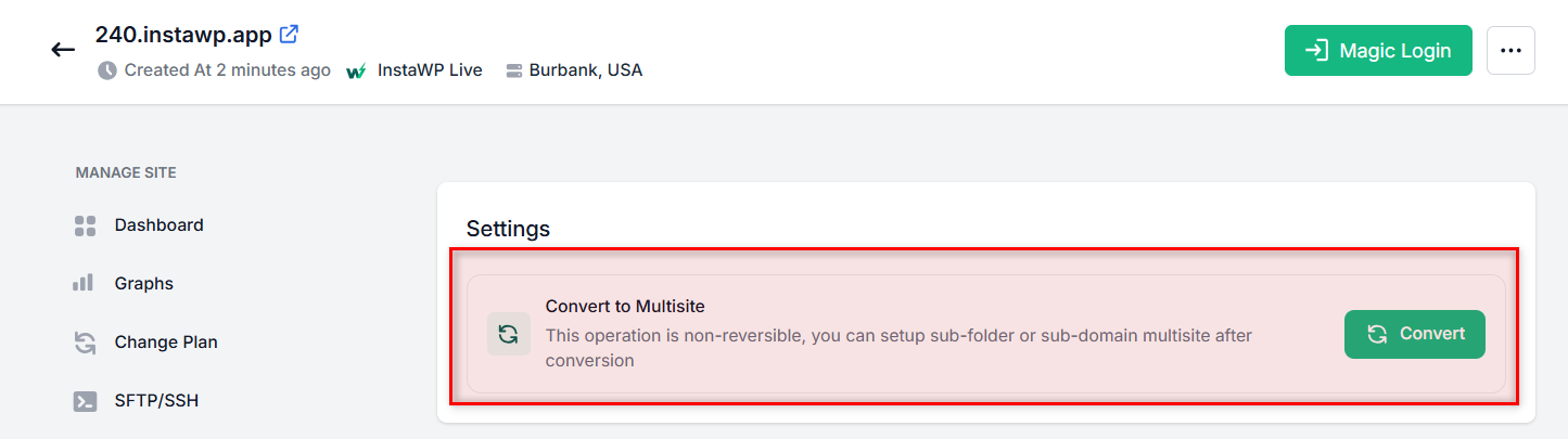 InstaWP Live now supports Multisite InstaWP Live now supports Multisite