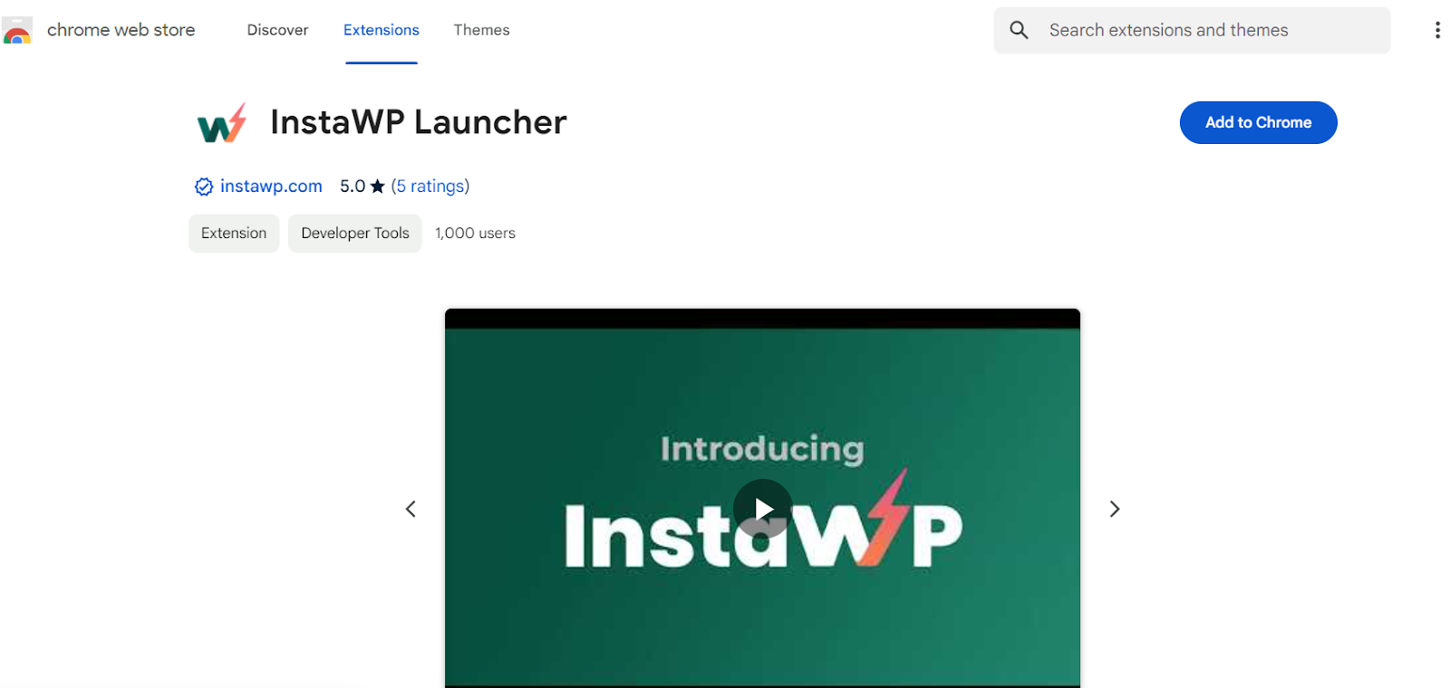 Download InstaWP Launcher Chrome Extension
