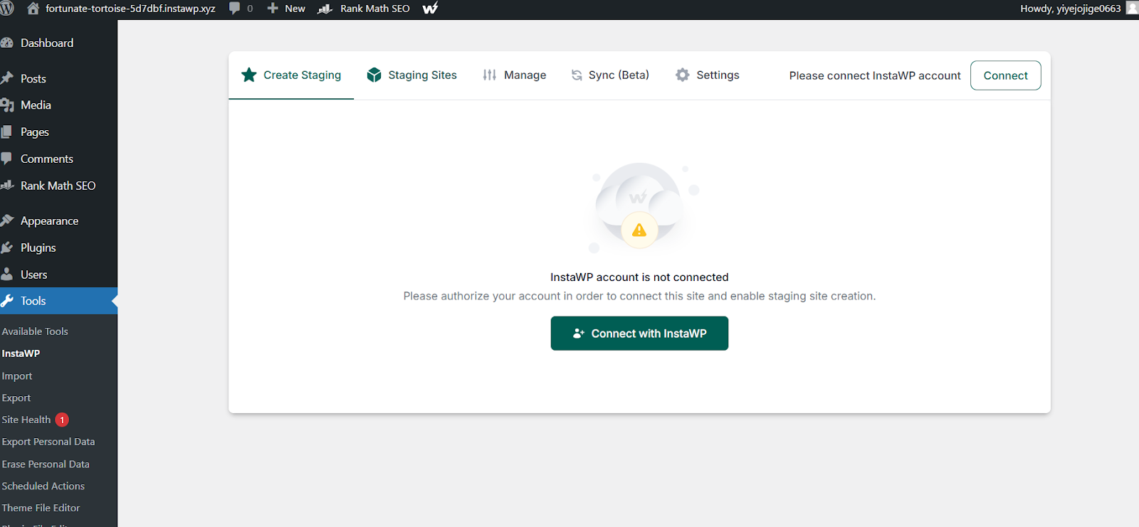 Connecting with InstaWP