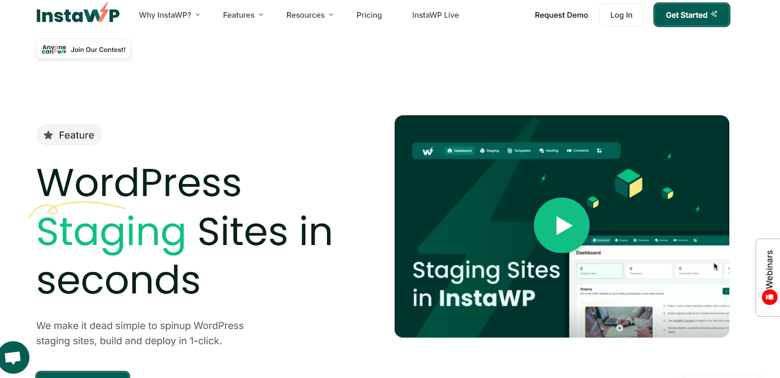 InstaWP Staging Feature InstaWP Staging Feature