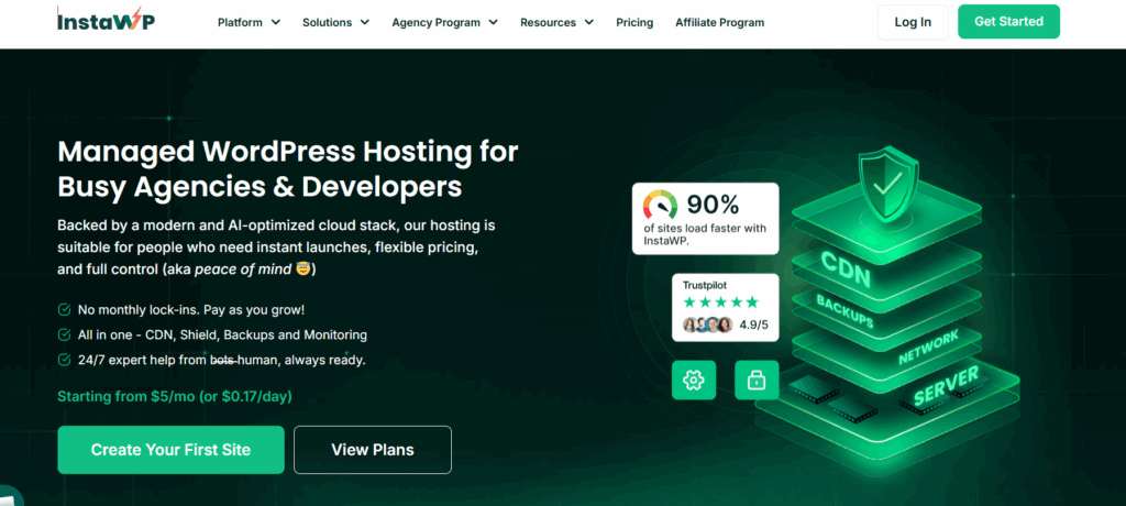 InstaWP, the best Kinsta alternative for agencies hosting multiple WordPress sites