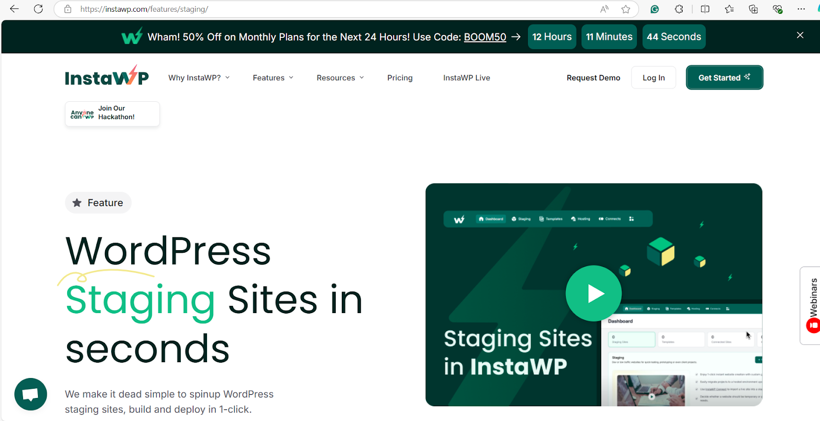 InstaWP Staging Site Feature for Managed WordPress Hosting InstaWP Staging Site Feature for Managed WordPress Hosting