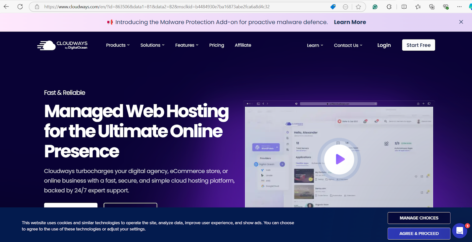 Cloudways Home Page Cloudways Home Page