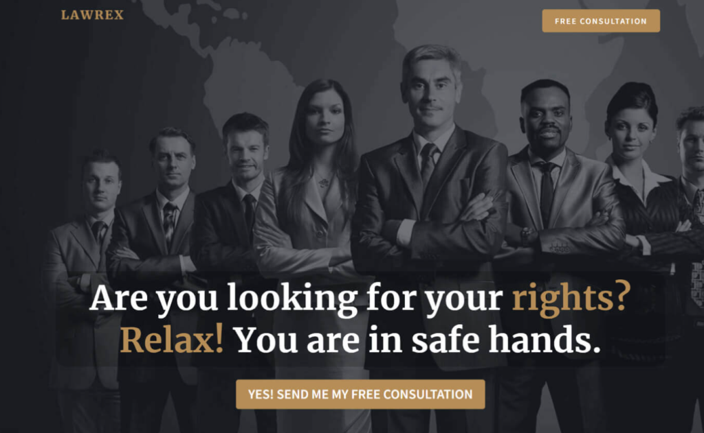 Homepage screenshot of the best WordPress theme offering various WordPress landing page templates – Consultancy Landing Funnel