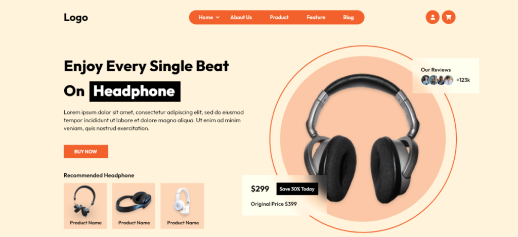 Homepage screenshot of the best WordPress theme offering various WordPress landing page templates – Ecommerce Landing Page