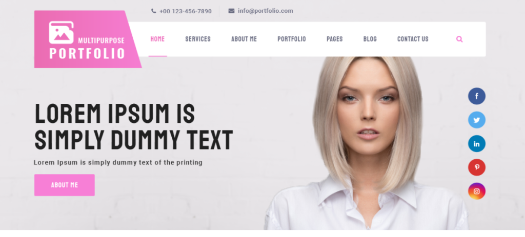 Screenshot of Multipurpose Portfolio, the best WordPress multipurpose theme for showcasing creative work